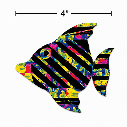 Scratch Art Fish Ornaments (24 Pack)