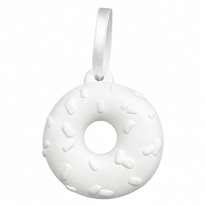 Plaster Donut Ornaments (2 Pack)