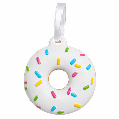 Plaster Donut Ornaments (2 Pack)
