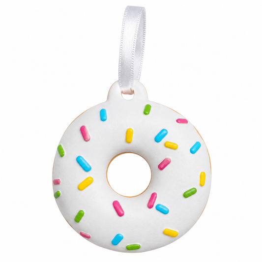 Plaster Donut Ornaments (2 Pack)