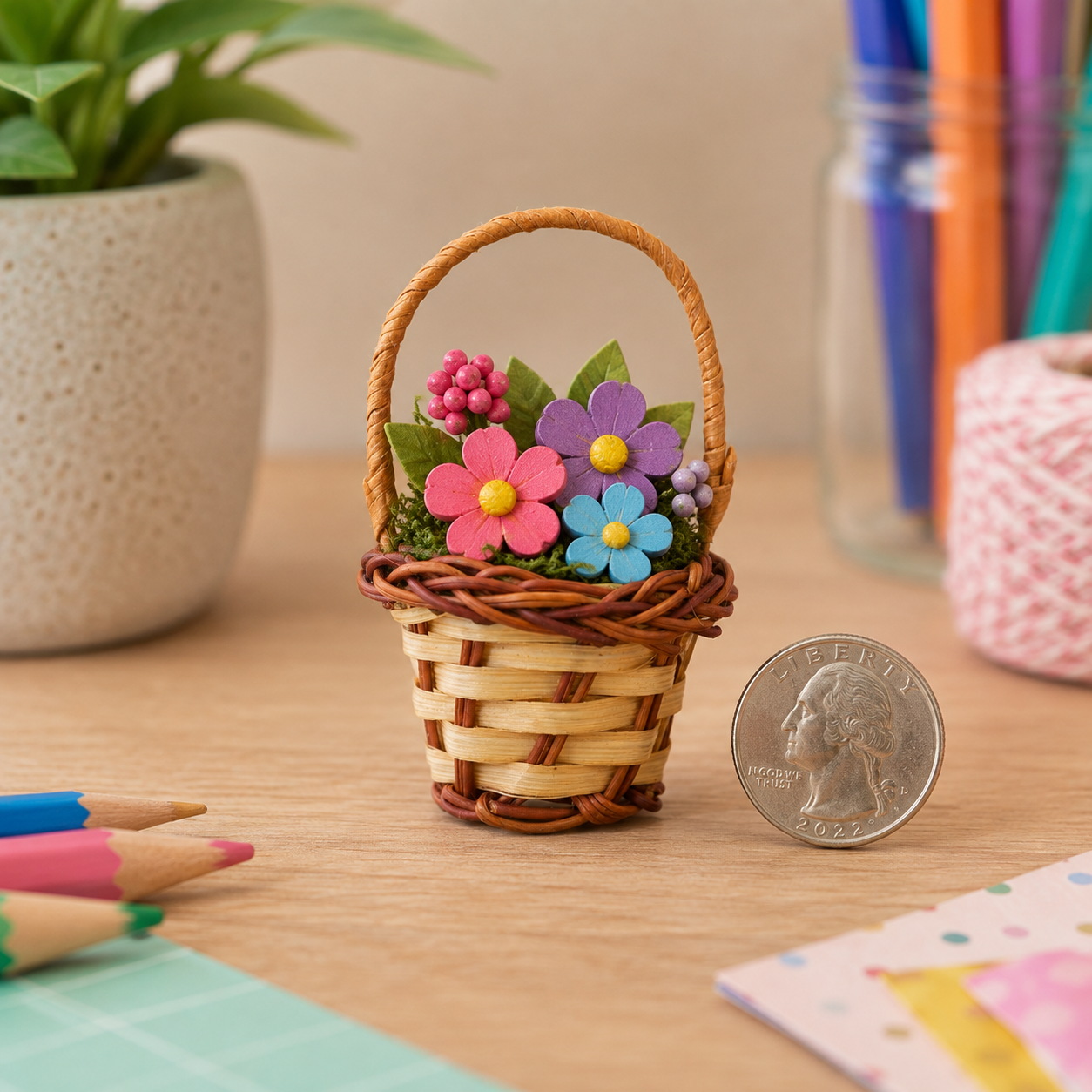 Mini Hand-Woven Baskets (12 Pack)