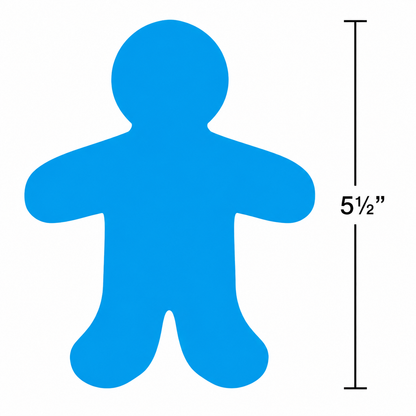 Colored Paper Kid Cut Outs - 5 1/2" (31 Pack)