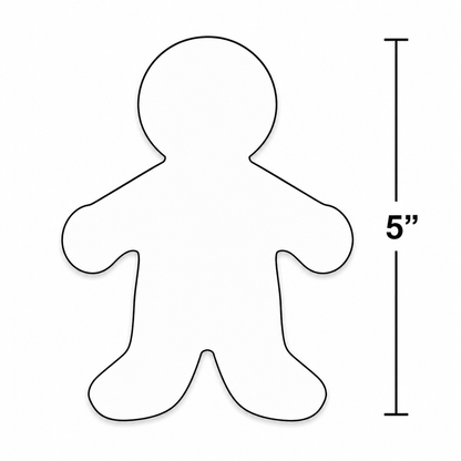 White Paper Kid Cut Outs - 5" (25 Pack)