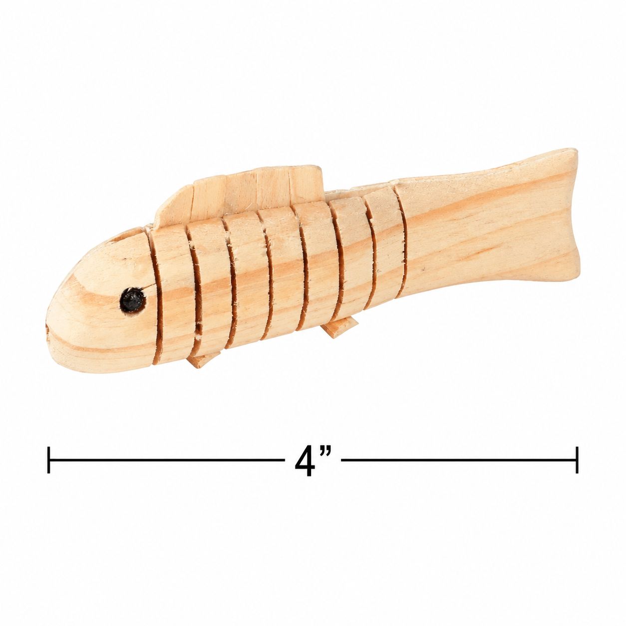 Flexible Wooden Fish (12 Pack)
