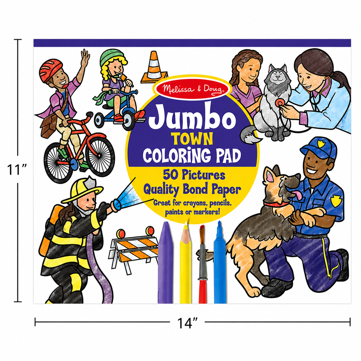 Jumbo Coloring Pad - Town
