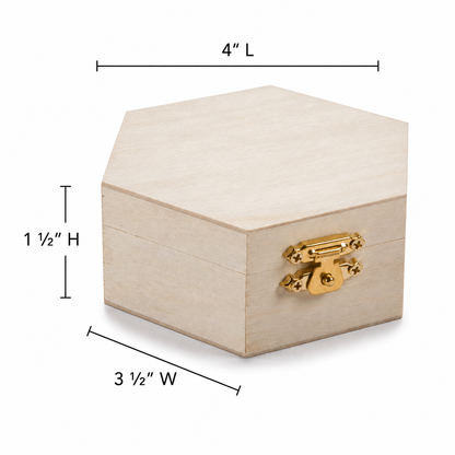 DIY Unfinished Wood Hexagon Boxes (12 Pack)