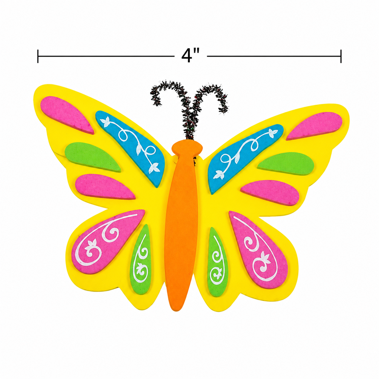 Foam Butterfly Magnet Craft (12 Pack)