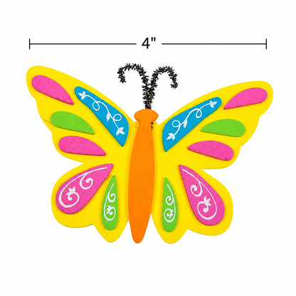 Foam Butterfly Magnet Craft (12 Pack)