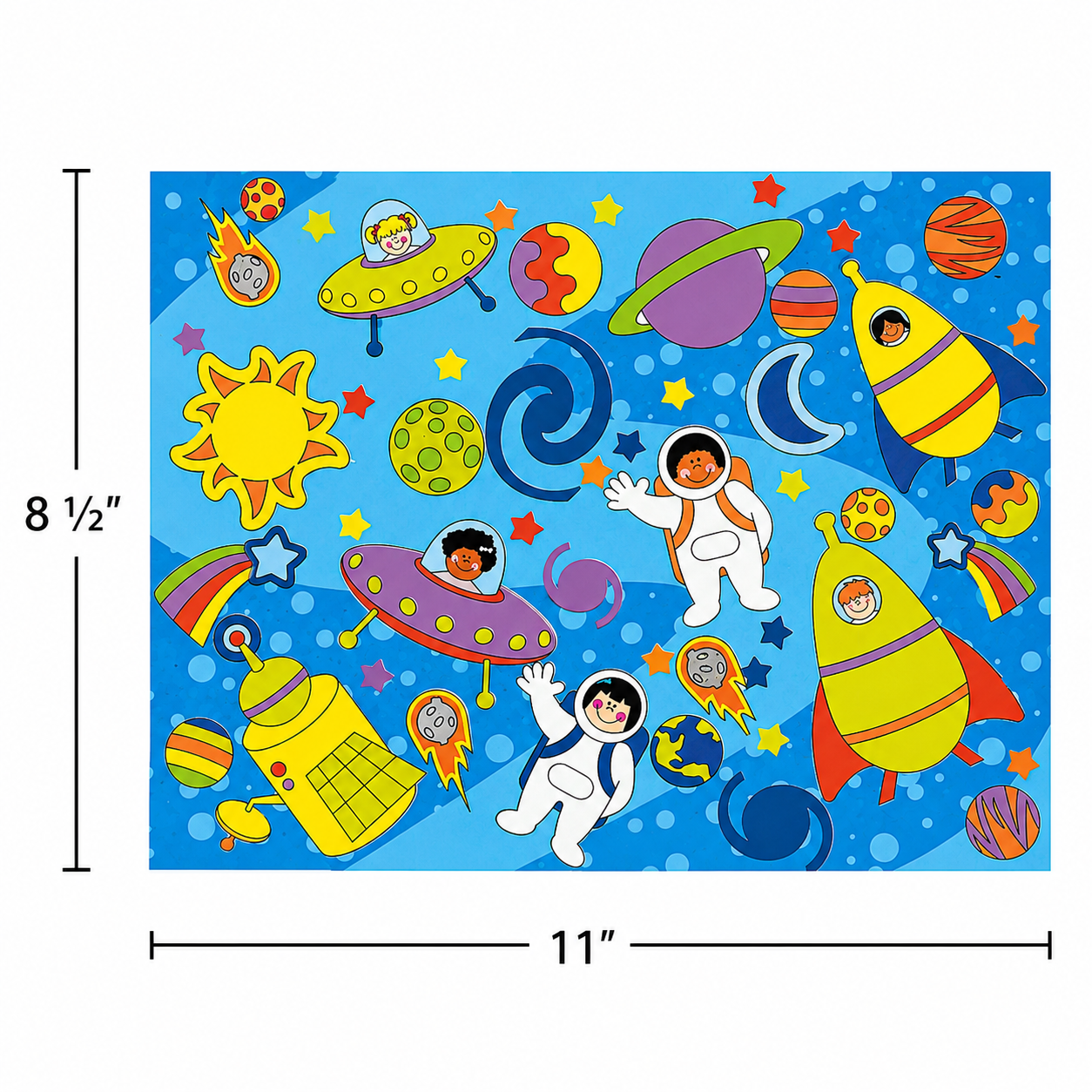 DIY Solar System Paper Sticker Scenes (12 Pack)
