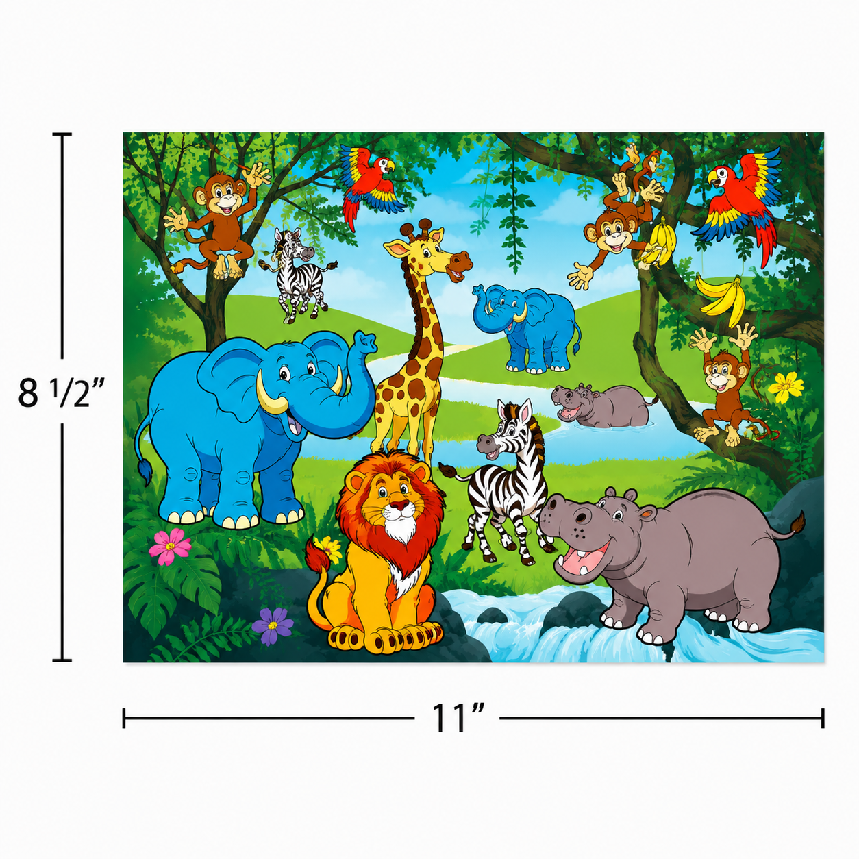 Zoo Animal Repositionable Paper Sticker Scenes (12 Pack)