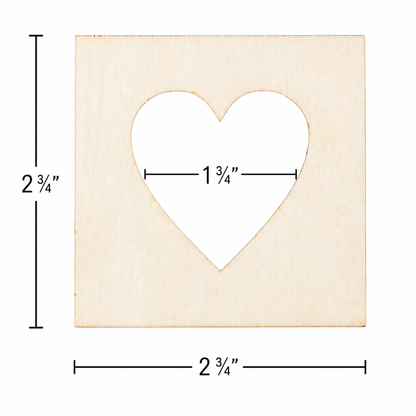 Wooden Heart Picture Frames (12 Pack)