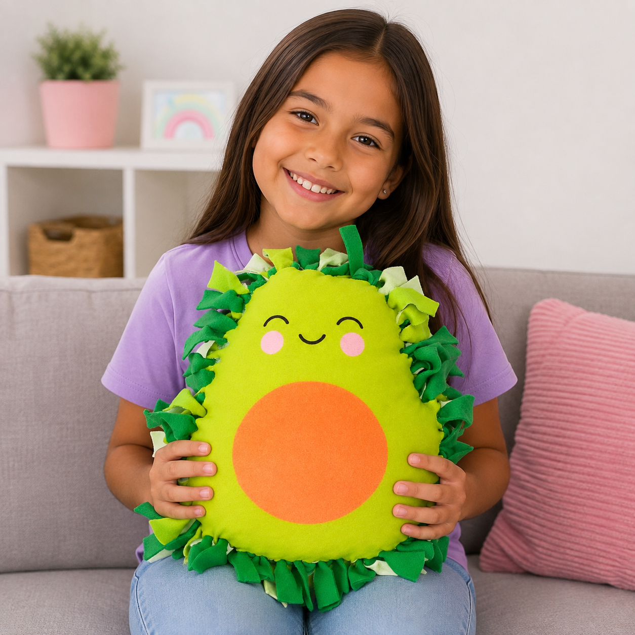 DIY Avocado Fleece Tied Pillows (6 Pack)