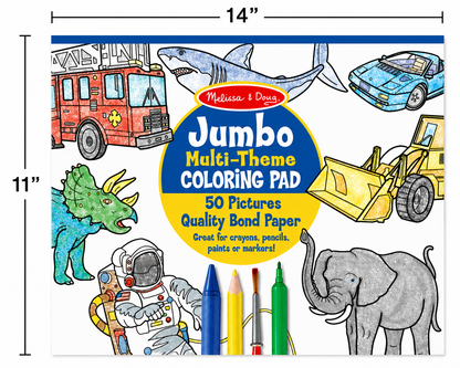 Jumbo Multi-Theme Coloring Pad - Boys