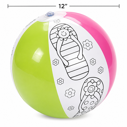 CYO Inflatable Flip-Flop Beach Balls (12 Pack)