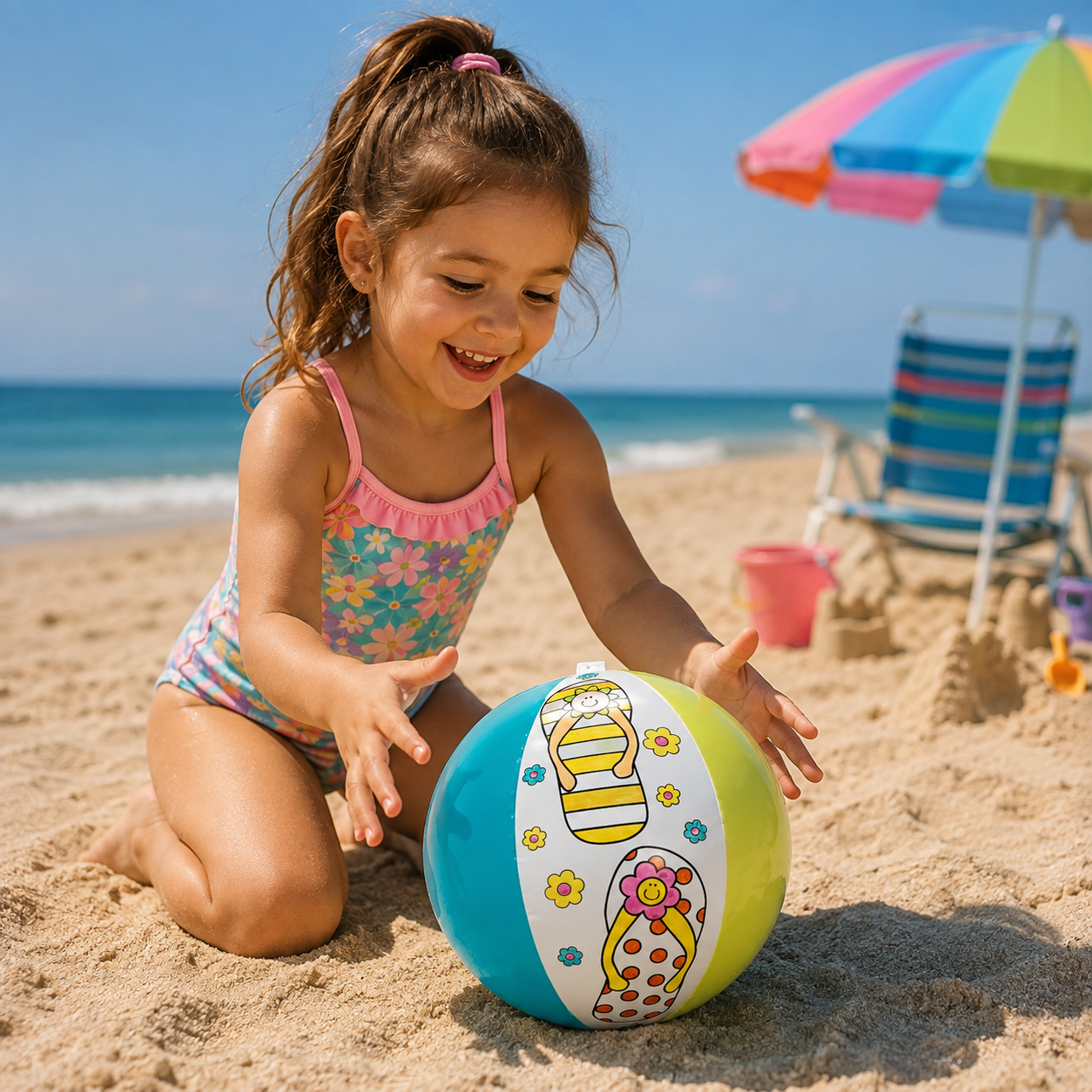 CYO Inflatable Flip-Flop Beach Balls (12 Pack)