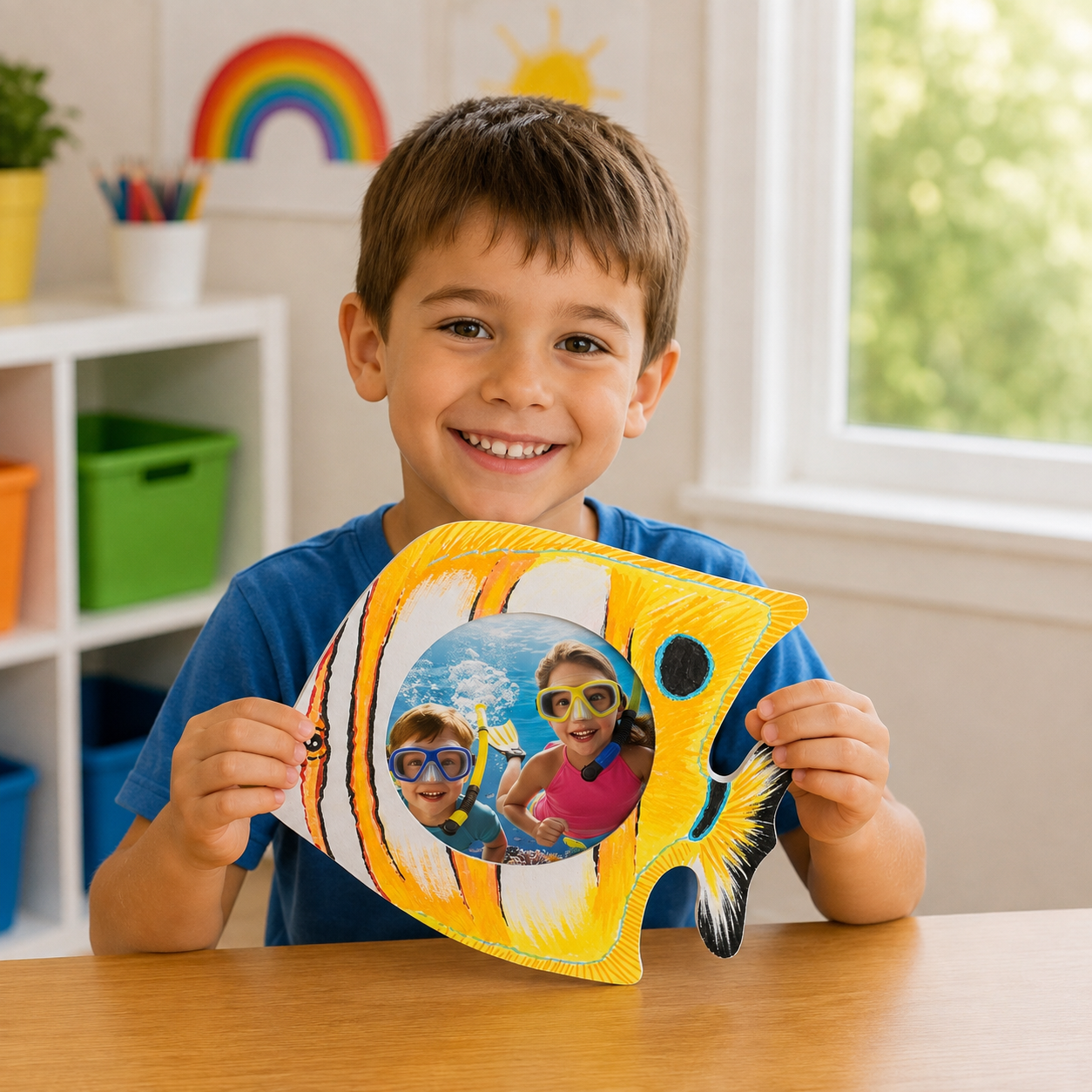 Wooden Fish Picture Frames (12 Pack)