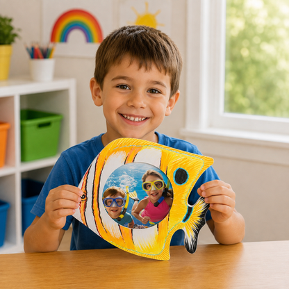 Wooden Fish Picture Frames (12 Pack)