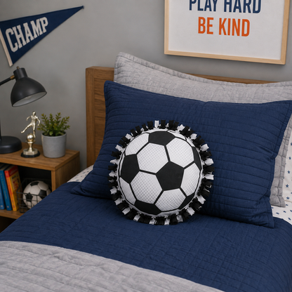 DIY Soccer Ball Fleece Tied Pillows (6 Pack)