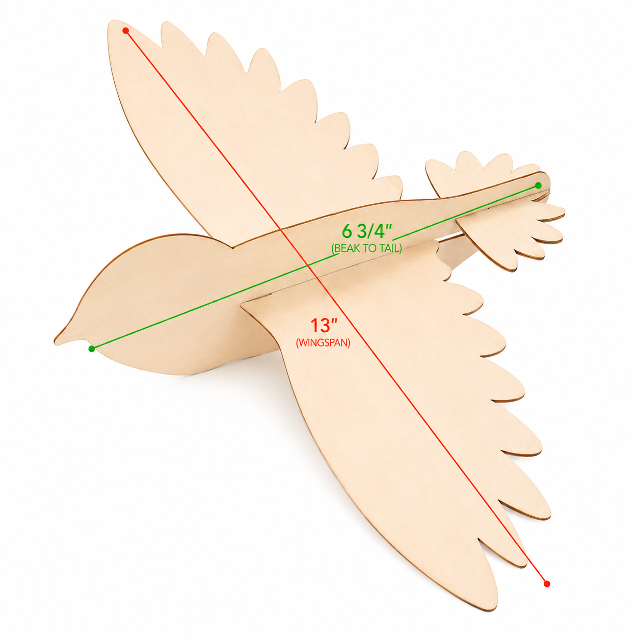 DIY Unfinished Wood Bird Gliders (12 Pack)