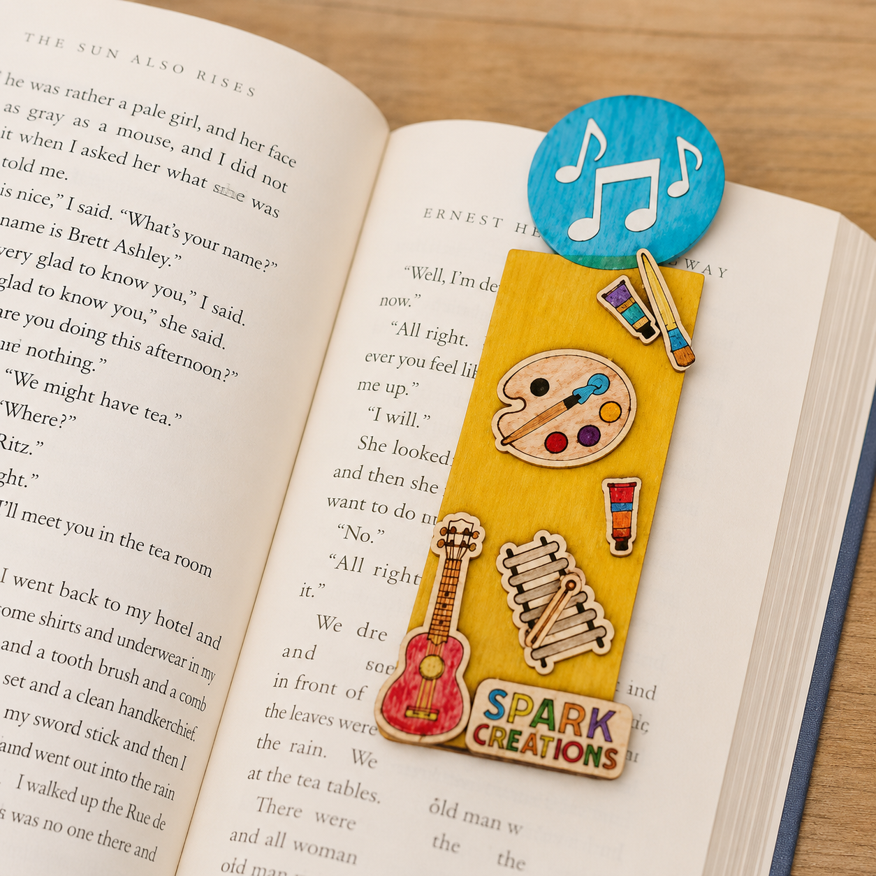 DIY Music and Art-Themed Wooden Bookmarks Craft (10 Pack)