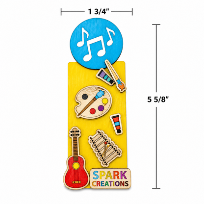 DIY Music and Art-Themed Wooden Bookmarks Craft (10 Pack)