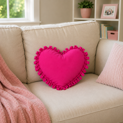 DIY Heart Fleece Tied Pillows (6 Pack)