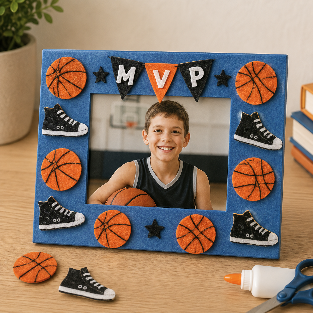 Felt Basketball Stickers (52 Pack)