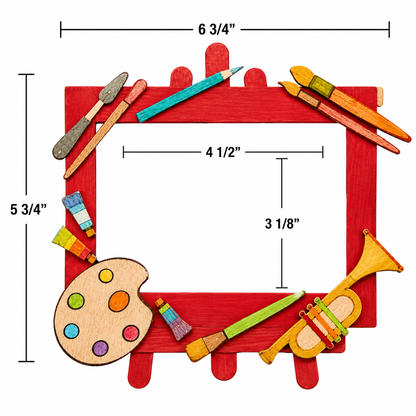 DIY Arts & Crafts-Themed Picture Frames Craft (10 Pack)