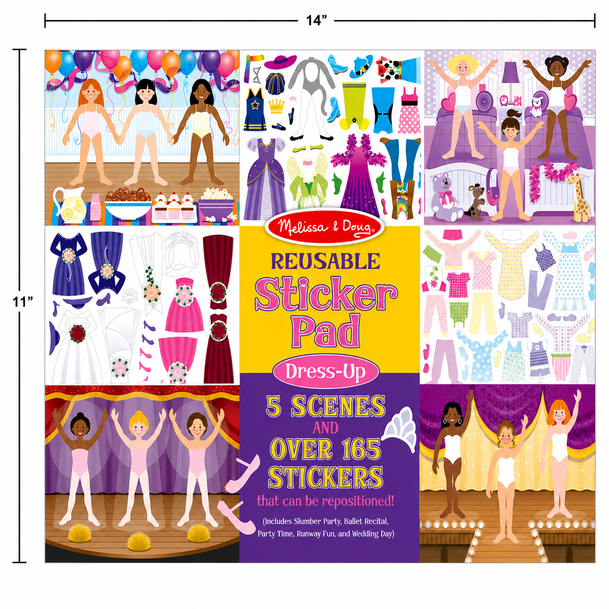 Melissa & Doug Reusable Sticker Pad - Dress-Up