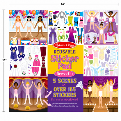 Melissa & Doug Reusable Sticker Pad - Dress-Up
