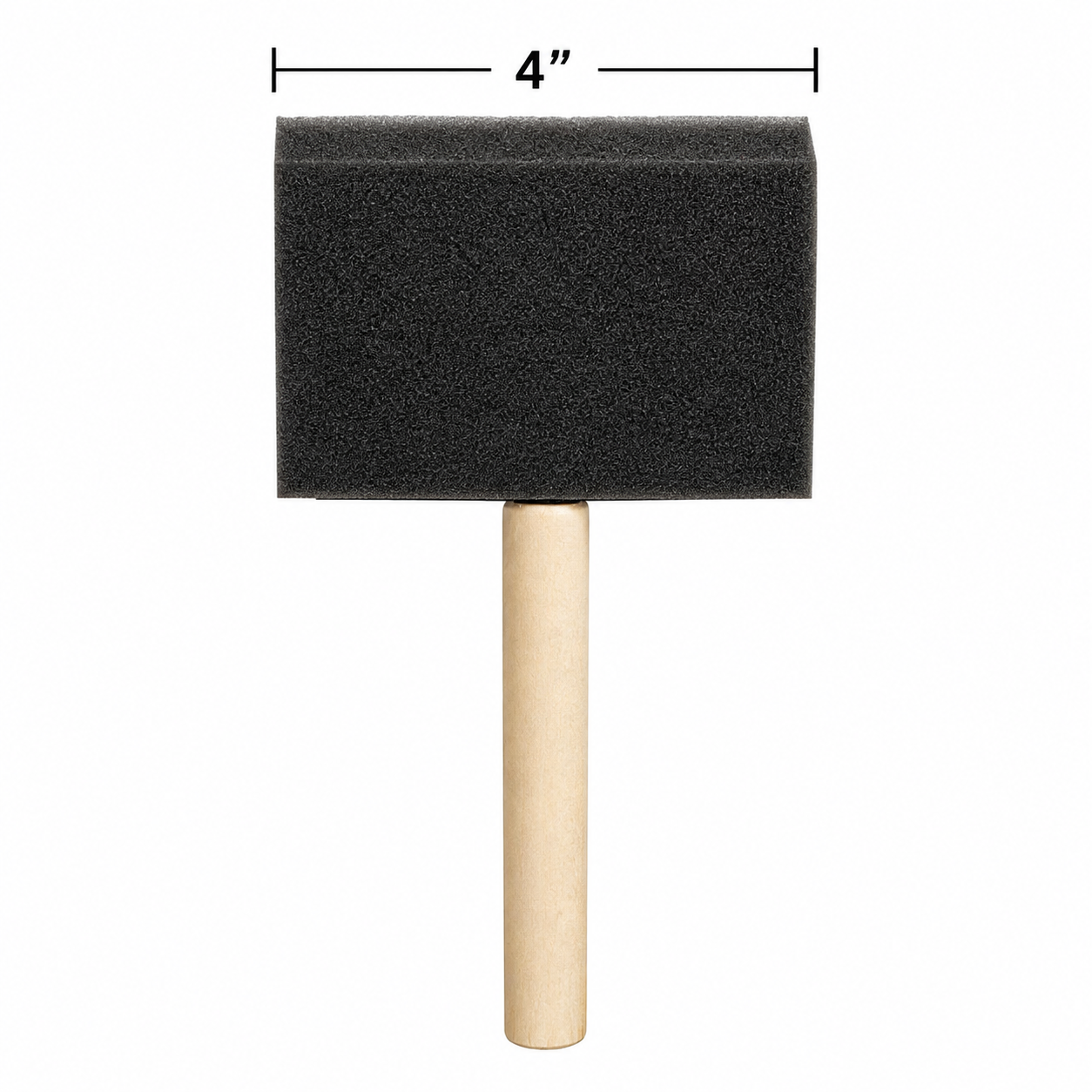 Foam Brushes, Assorted Sizes - 1", 2", 3", 4" (24 Pack)