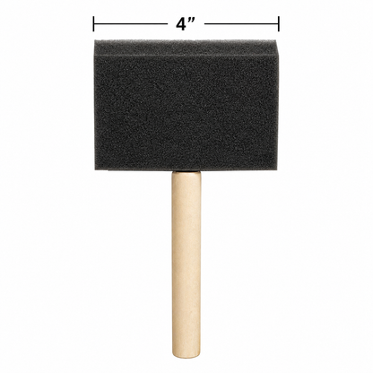 Foam Brushes, Assorted Sizes - 1", 2", 3", 4" (24 Pack)