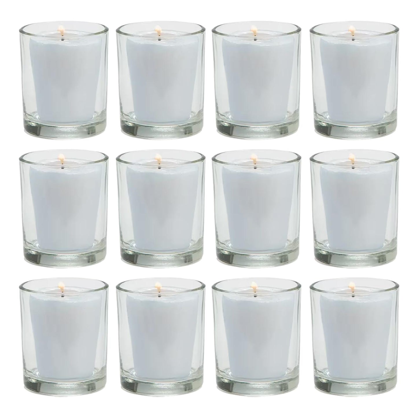 Clear Glass Votive Candle Holders (12 Pack)