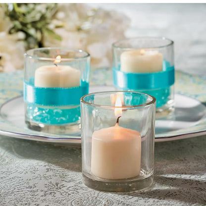 Clear Glass Votive Candle Holders (12 Pack)