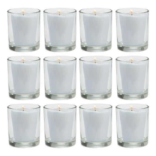 Clear Glass Votive Candle Holders (12 Pack)