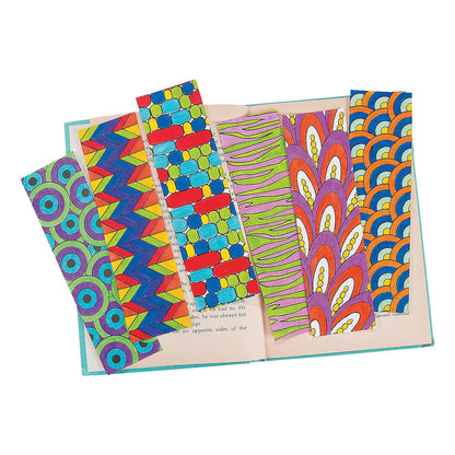 Color Your Own Cool Doodle Bookmarks (12 Pack)