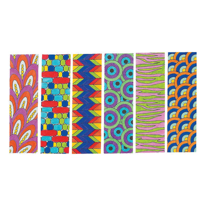 Color Your Own Cool Doodle Bookmarks (12 Pack)