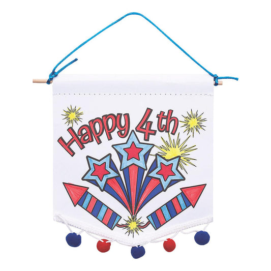 Color Your Own Patriotic Banners (12 Pack)