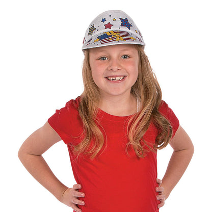 Color Your Own Patriotic Visors (12 Pack)