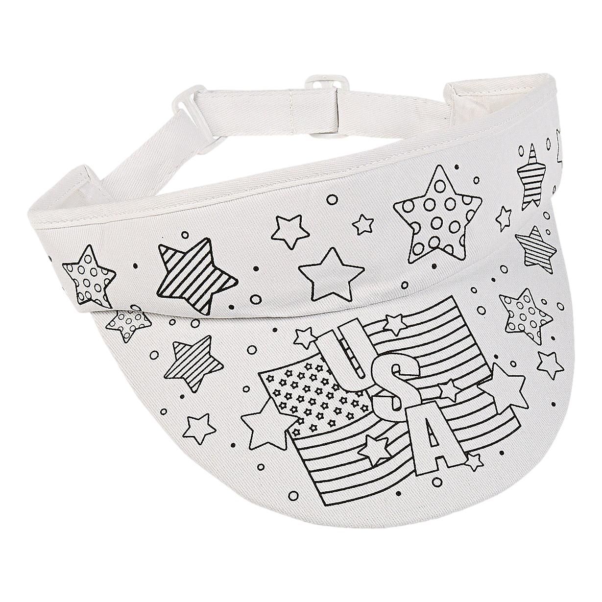 Color Your Own Patriotic Visors (12 Pack)
