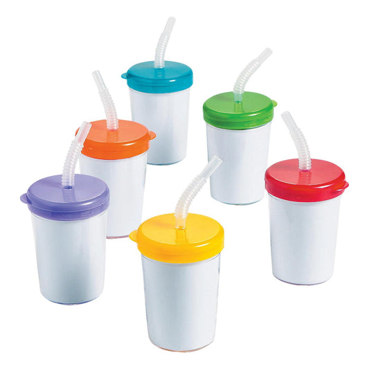 Color Your Own Plastic Cups (12 Pack)