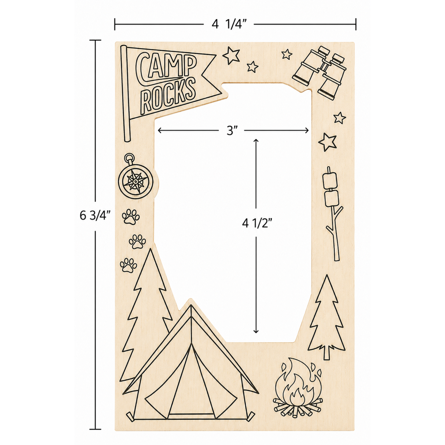 Color Your Own Camp Picture Frame Magnets (12 Pack)