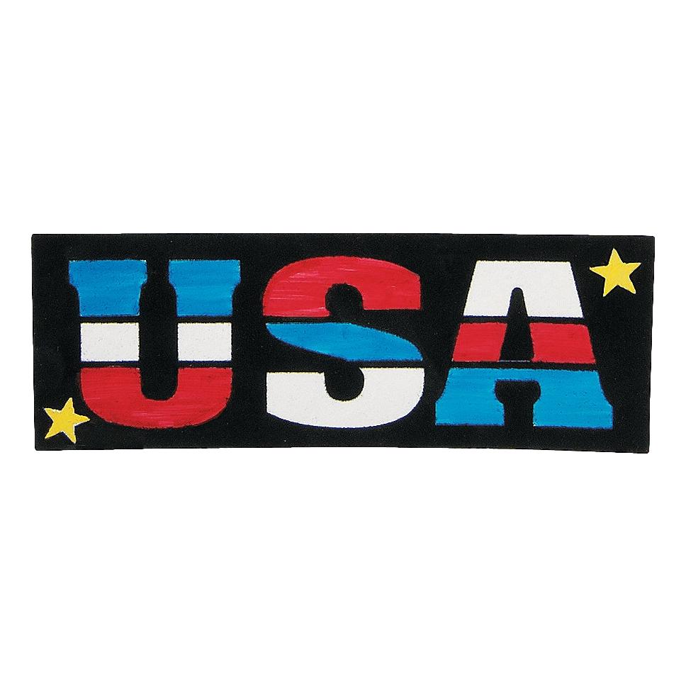 Color Your Own Patriotic Fuzzy Magnets (12 Pack)