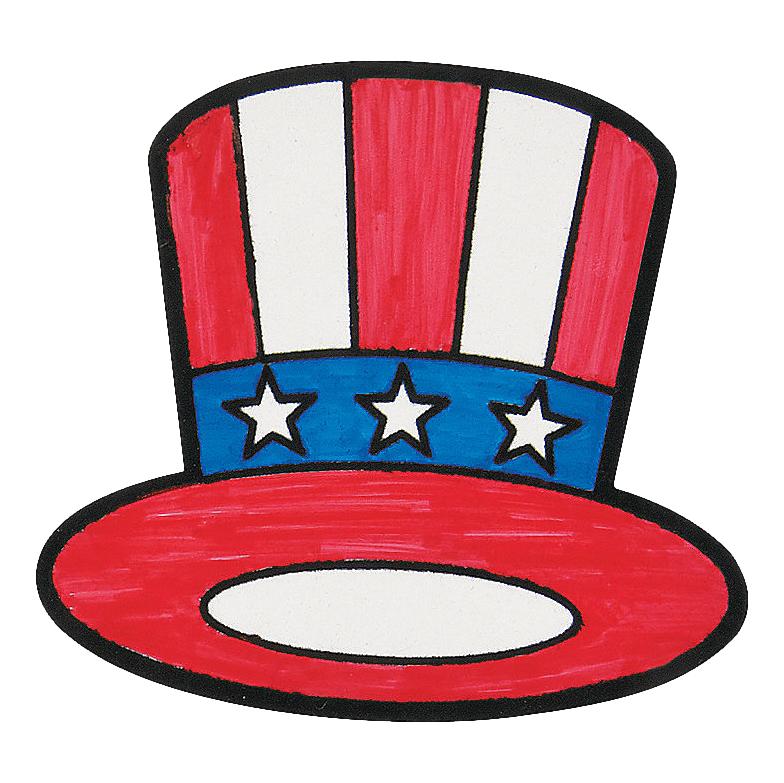 Color Your Own Patriotic Fuzzy Magnets (12 Pack)