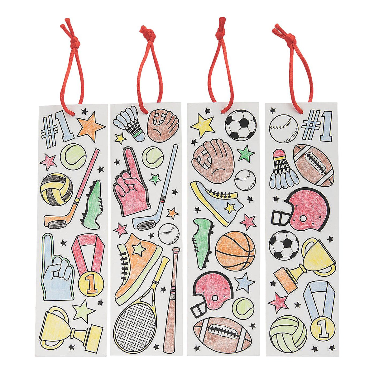 Color Your Own Sports Bookmarks (48 Pack) – EconoCrafts