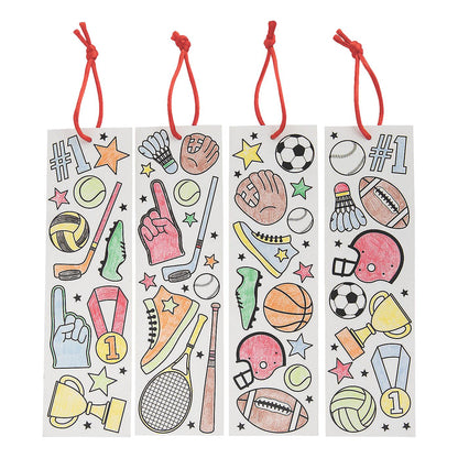 Color Your Own Sports Bookmarks (48 Pack)