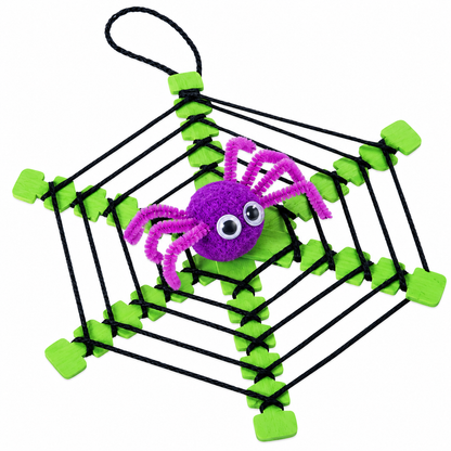 Spider Web With Spiders Craft Kit (12 Pack)