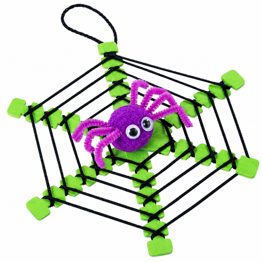 Spider Web With Spiders Craft Kit (12 Pack)