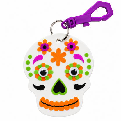 Day of the Dead Sugar Skull Key Chain Craft Kit (12 Pack)