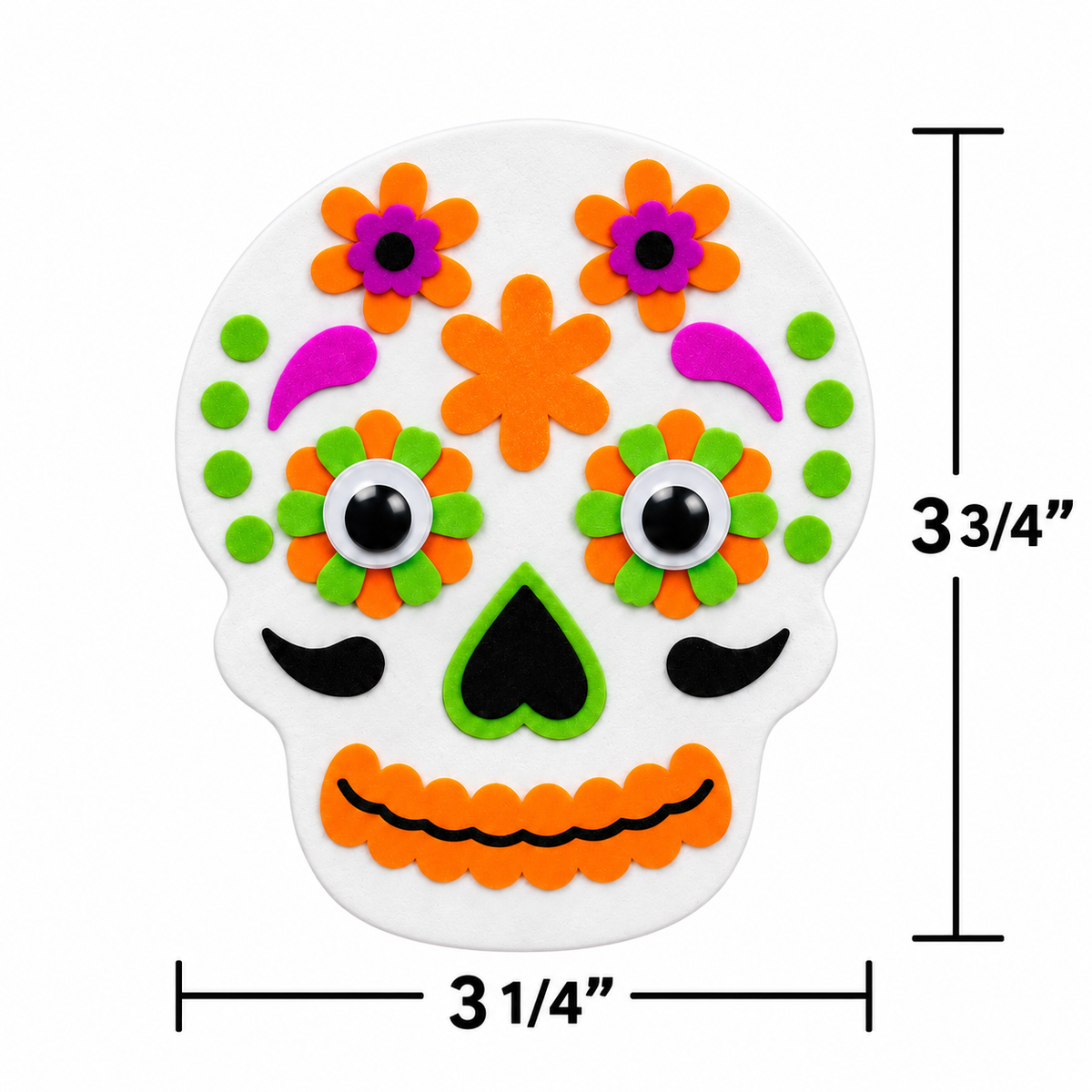 Day of the Dead Sugar Skull Key Chain Craft Kit (12 Pack)